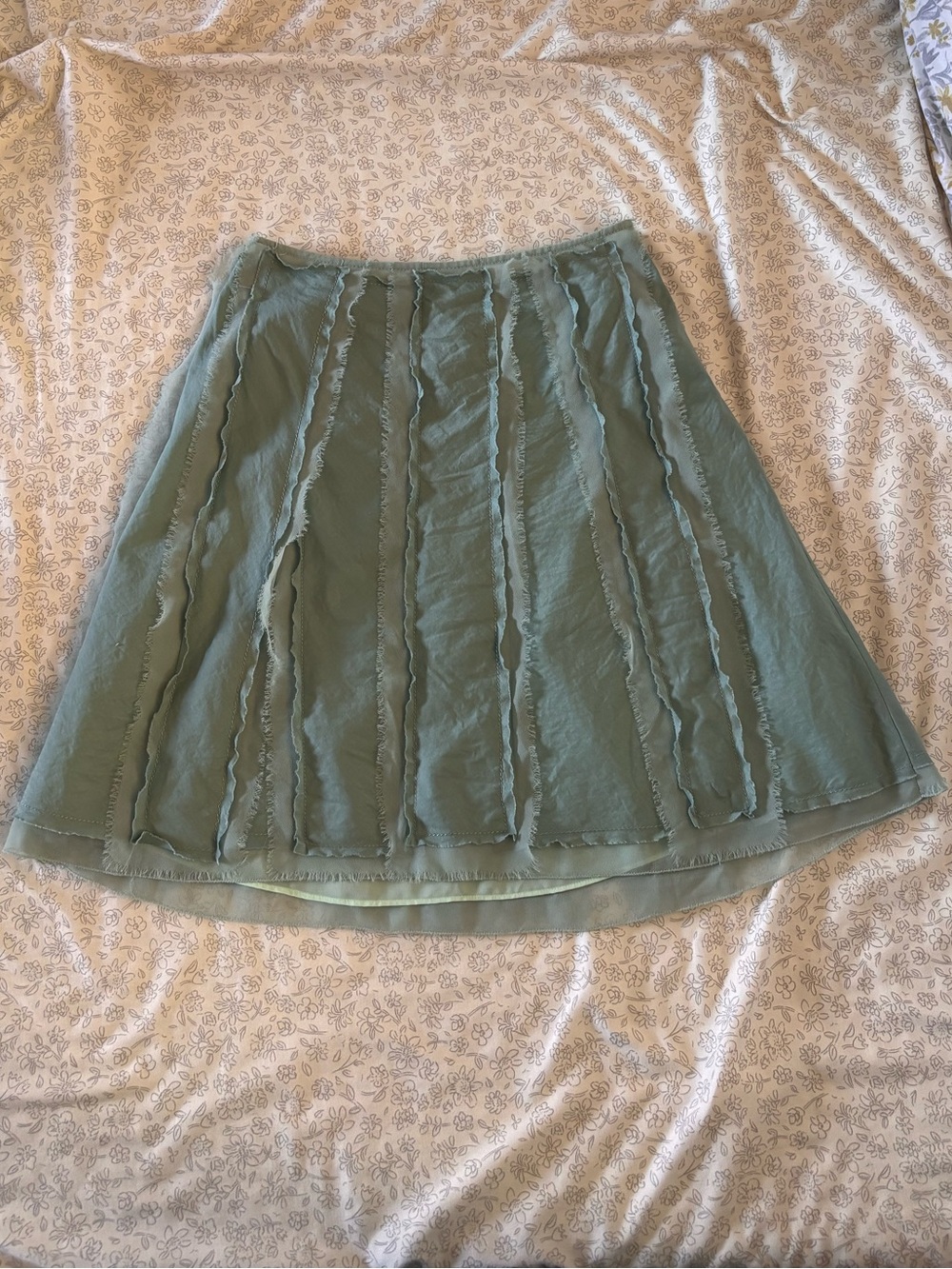 Armani Exchange Sage Green textured Skirt